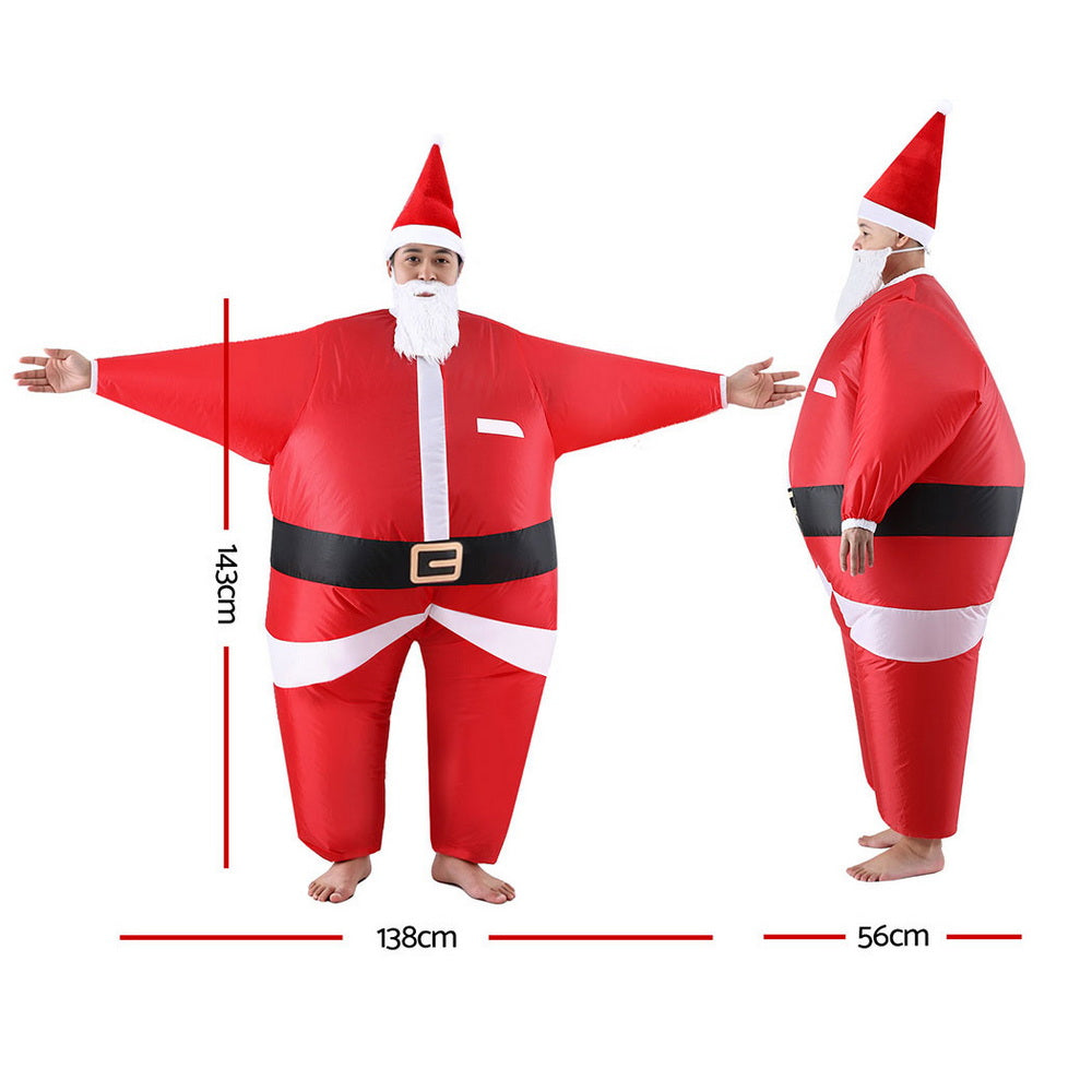 Inflatable Christmas Santa Claus Costume Adult