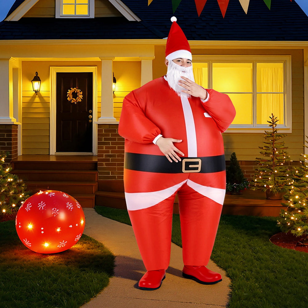 Inflatable Christmas Santa Claus Costume Adult