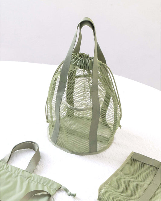 Green Mesh Beach Bag