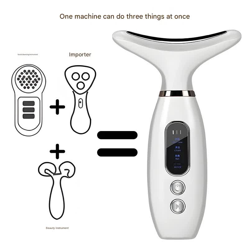 Multi-Functional Neck & Face Beauty Massager Pink