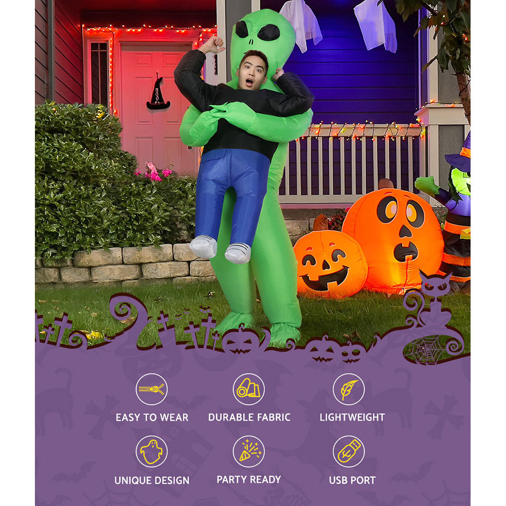👽Inflatable Green Alien Costume for Adults