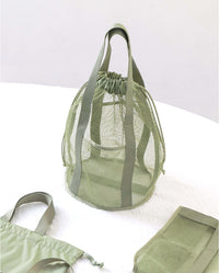 Green Mesh Beach Bag