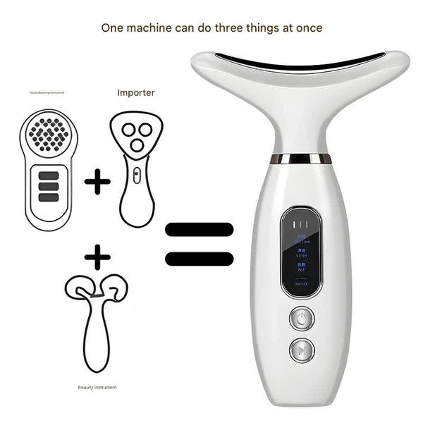 Multi-Functional Neck & Face Beauty Massager White