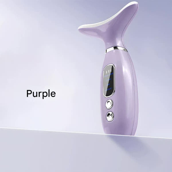 Multi-Functional Neck & Face Beauty Massager Purple