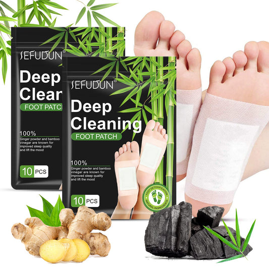 Natural Bamboo, Vinegar & Ginger Powder Foot Pads 20x 1 Pack